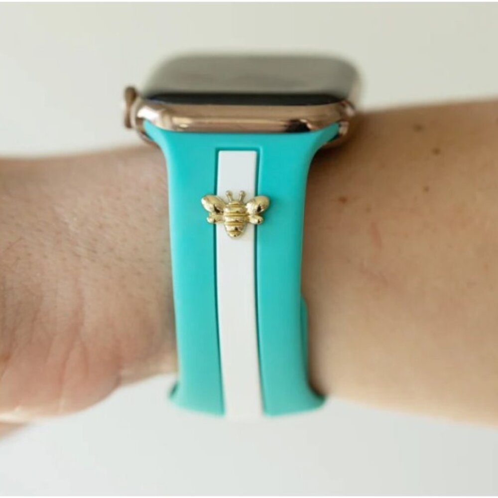 STRAWBERRY AVOCADOS “Honey Bee Me”‎ Apple Watch Charm (Silver) BRAND NEW & CUTE! - Picture 4 of 6